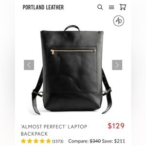 'ALMOST PERFECT' LAPTOP BACKPACK from Portland Leather in black